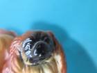 2 x1 5  Miniature Porcelain Bisque Pekingese Dog Figurine Brown Black Face