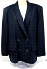 Vintage 80 s Christian Dior Black Db Shawl Collar Embossed Jacket Skirt Suit 14