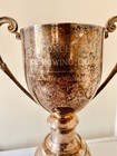 Silver Trophy Large Retro Vintage 12    305mm Antique History Cup Award Trophies