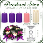 7 Pcs Christmas Advent Wreath Candle Holder 5 Flameless Candle Set