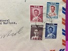 Siam888 Thailand Siam 6 35 Airmail Cover Bangkok To New York Usa 1955 Vintage