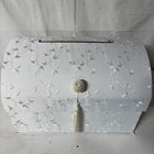 White Fabric Wedding Card Box 15   l X 11   w X9 75   h