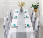 24 Pcs Silver Satin Table Runner 12x108 Inch Smooth Wedding Banquet Party