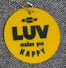 Plastic Chevrolet Chevy Car Vintage Advertising Keychain Yellow Smiley Face 3 