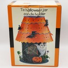 Tin Halloween Jar Candle Holder  By Jc Penney