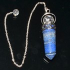 56 Mm Long Natural Lapis Bullet Dowsing Pendulum With Pendulum Healing Crystal