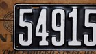 1916 Kansas License Plate 54915 Older Repaint 