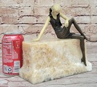 Hot Cast Bronze Statue Preiss Wave Art Deco Signed Statue Sculpture Figure Gift