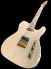 Upgraded New Tl 6 String Maple Flamed Electric Guitar   Engraved Gold Hardware