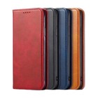 For Iphone 16 15 14 13 12 Plus Pro Max Mini Leather Magnetic Flip Wallet Case