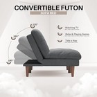 Futon Couch  Modern Futon Sofa Bed With Adjustable Backrest  Convertible Slee   