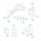Kiwav Black Mirrors Blade Slim Sleek Adjustable Clips For 7 8  Bars For Sym Tgb