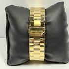 New-michael Kors Mk3478 Slim Runway Black Dial Gold Tone Unisex Watch