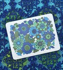 Vintage 70s St  Michael M s Retro Flower Power Nos Wood Cutting Board Hot Pad