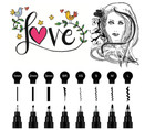 Calligraphy Pens Set  8 Size Brush Markers For Hand Lettering And Writing
