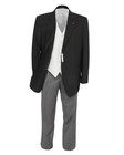 Nwt Isaia Napoli Ceremony Suit 3 Pieces Vest Black Grey Wool Luxury Italy 54