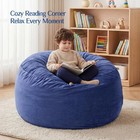 Yagamo 4ft Bean Bag Chair For Adults teens Large Bean Bag Filling Memory Foam