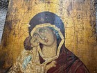 Rare Antique Russian Icon Virgin Mary   Child 18th   19thc Hand-painted