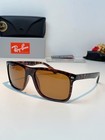 Ray-ban Rb4547 Square Polarized Sunglasses Signature Logo Temple 60   18-145