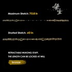 71 Inch Long Black Myth Wukong Staff  Retractable  Pu Material   Alloy