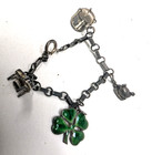 Antique Sterling Silver -no Cover Charge-lampl-charm Bracelet   Drum