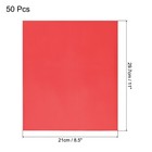50 Pack Toner Reactive Foil 8 5 x11  A4 Foil Paper For Diy Craft red