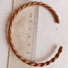 Ancient Bronze Bracelet Artifact Heavy Celtic Viking Bangle Twisted Snake Heads