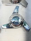 Vintage Gm Tri-bar Spinner Center Cap Set Chrome Die Cast 4pc Original