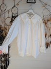 80s Laura Ashley Vintage Cotton Victorian Blouse Button Shirt Sz10