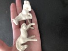 Vintage Horse Figurines Set Of 2 Small Porcelain White Made In Japan Unmarked