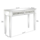 Two Drawers Mirrored Computer Table Writting Desk Dressing Table Console Table