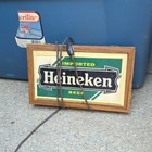 Heineken Imported Beer Sign Framed Plaque Breweriana Bar Decor Sign