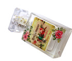 Vintage Style Victorian Antique Label Glass Perfume Bottle Hand Painted Roses