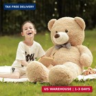 Poutmac 47 Inch Giant Teddy Bear Stuffed Animal Brown Big Plush Teddy Bear Valen