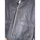 Old Navy Womens Dark Gray Wool Blend Hooded Bomber Jacket Full Zip Medium
