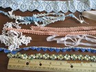 Large Lot Of Antique   Vintage Lace  Tatting  Crocheted Pcs     Various Trims