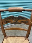 Ethan Allen Vintage Signed Stenciled Hitchcock Eagle Back Side Hall Accent Chair