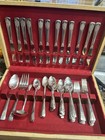 Vintage Rogers   Bro _ Dawn _ 83 Piece Silverplated Flatware Set