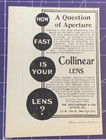 1900 Antique Print Ad The Voigtlaender   Son Optical Company Collinear Lens