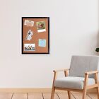 Black Cork Board Wood Bulletin 14 6 x 11  Oak Wood Finish Frame Office Home