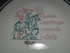 Vintage Palm Springs Ranch Club Restaurant Dinner Plate 11 1 2  Diameter Wallace