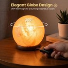 Himalayan Natural Salt Lamp  Globe Shape  6 Inch Diameter  With Dimmer Cable
