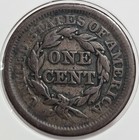 1851 Braided Hair Large Cent     Pre-civil War U s  Copper     Vg  - Free Shipping 