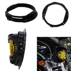 7 0  Black Led Headlight Bracket Ring For Harley Street Glide Flht Flhtk 2014-23
