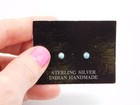 Native American Indian Sterling Silver Turquoise Stone Post Earrings
