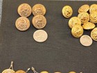 Wwii Eagle Brass Buttons Lot Of 47 Military   Ww2