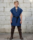 Kids Medieval Viking Tunic Pirate Renaissance Retro Costume Shirt Witn Belt For