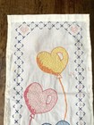 Vintage Embroidered Cross Stitch Child Growth Chart Teddy Bear Balloons 36  Tall