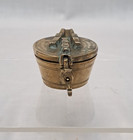 Antique Apothecary Nesting Weighing Cup Set German Nuremberg Solid Brass Signed