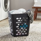 Mainstays Flexible Square Laundry Hamper  Black Plastic 